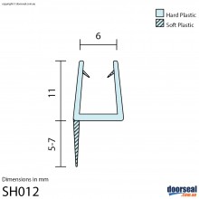 SH012 Shower Screen Seal (6mm glass)